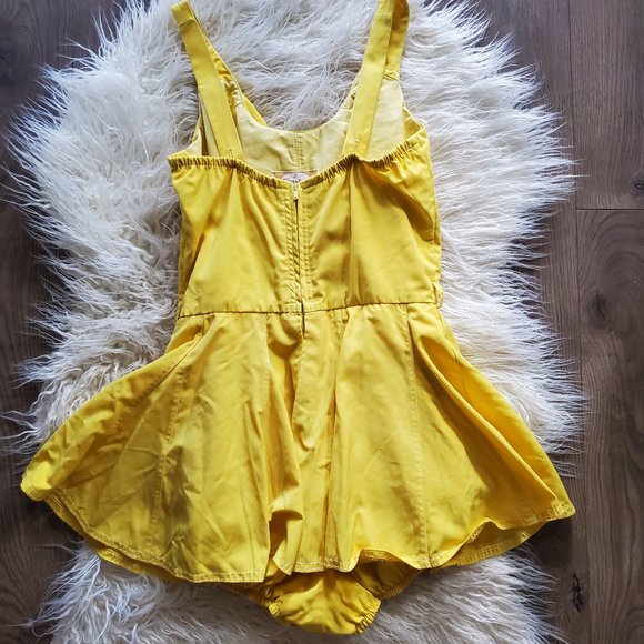 vintage 1950s yellow skirt bathing suit by Catalina - Picture 8 of 11
